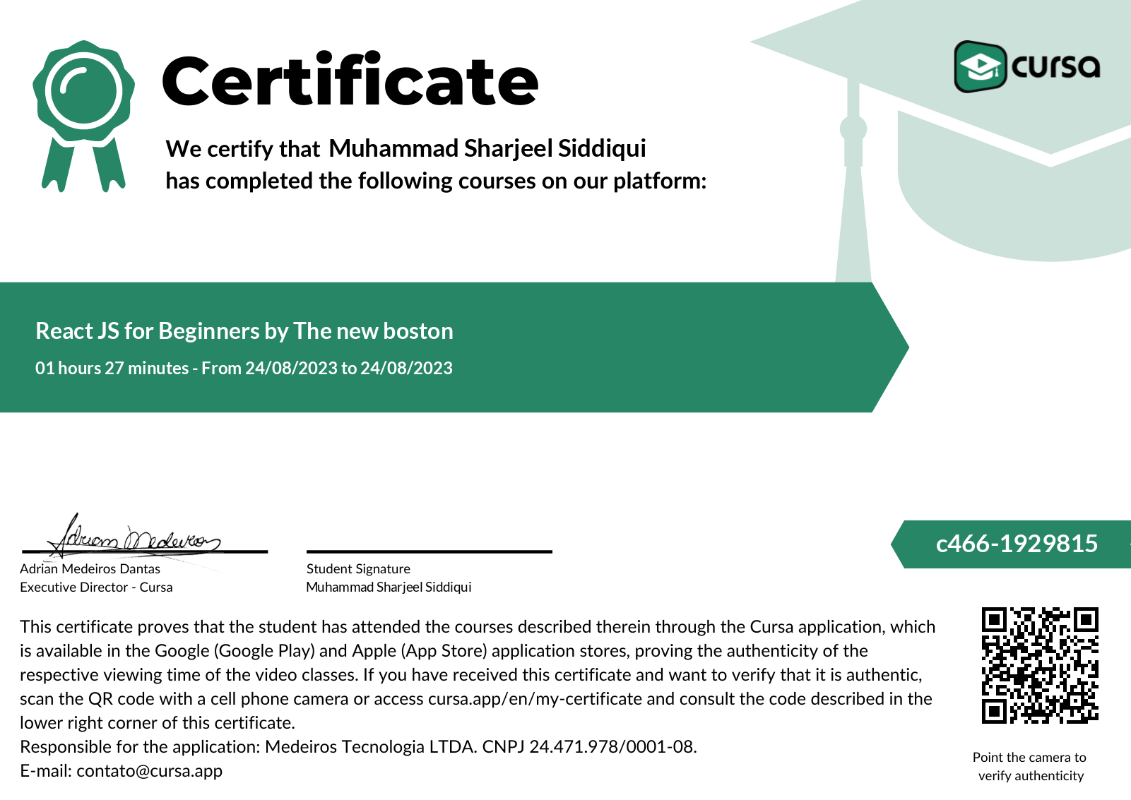 Certificate 2